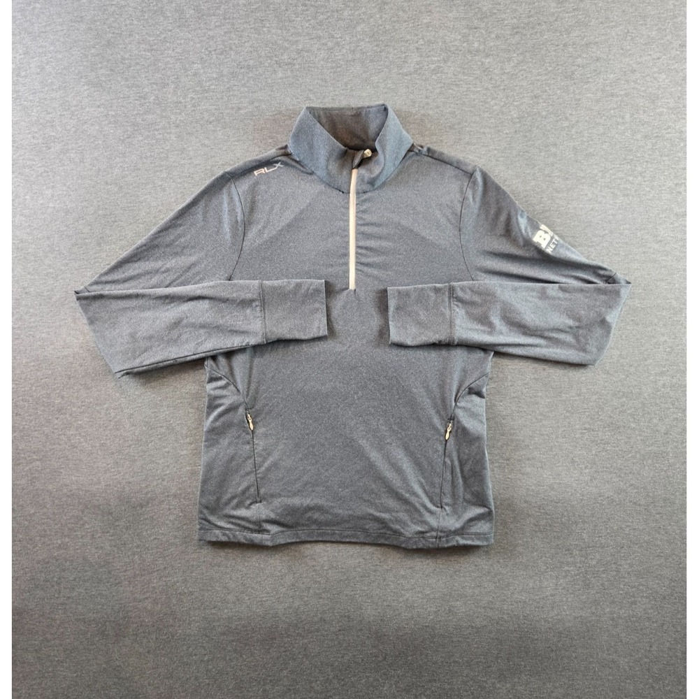 Polo Ralph Lauren RLX Pullover Womens S Gray B1G 10 NCAA 1/4 Zip Stretch‎ Preppy